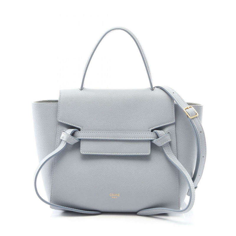 CELINE BELT BAG NANO 單肩斜背包 189003 藍色皮革 二手 女士-0