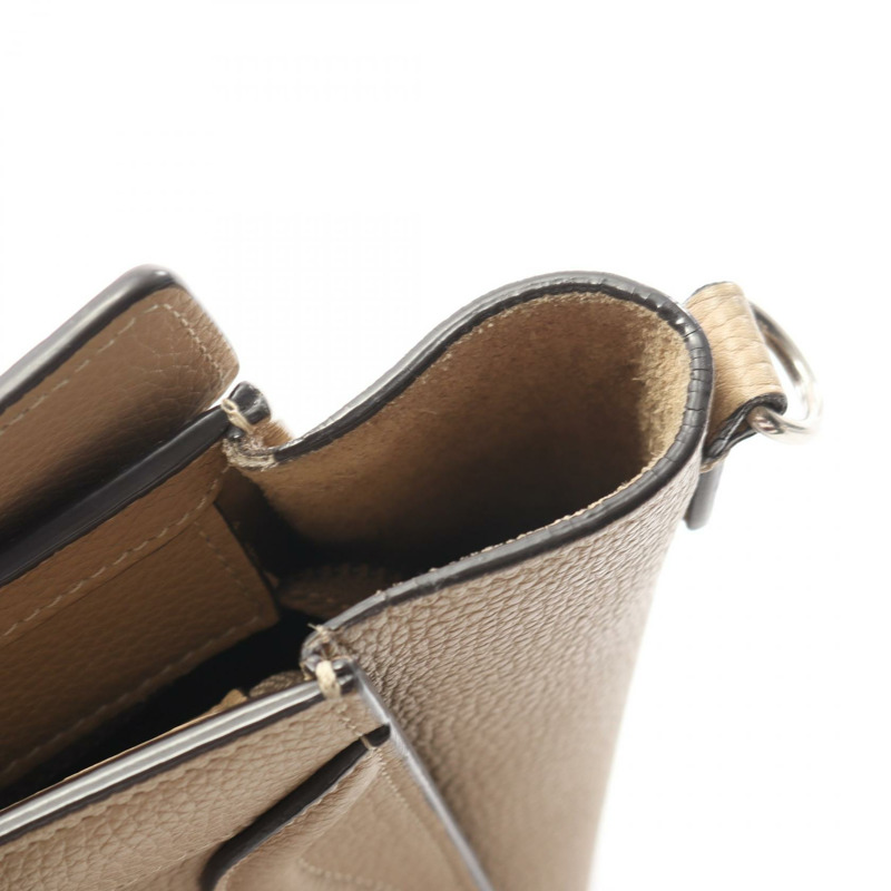 CELINE Luggage Nano Shopper 單肩斜背包，米色皮革，二手女款-5