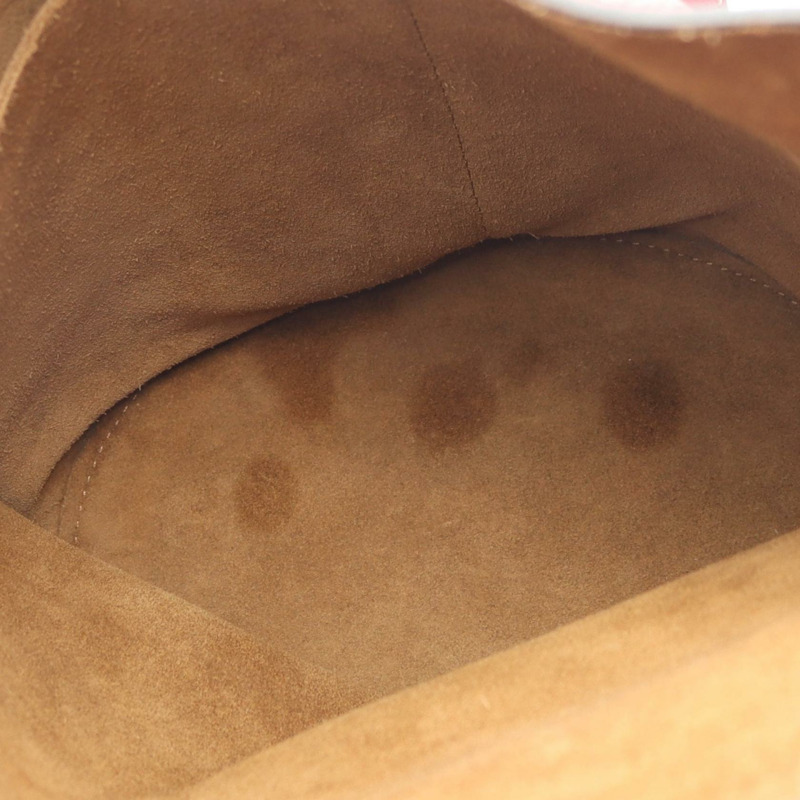 LOEWE Gate Anagram 水桶斜背包 10222610 紅色皮革 二手 女士-4