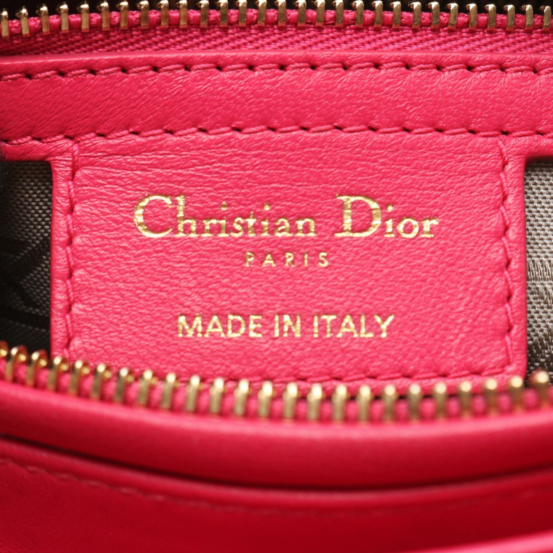 Christian Dior LADY DIOR Cannage 肩背包 CAL4450 粉紅色皮革 二手-3