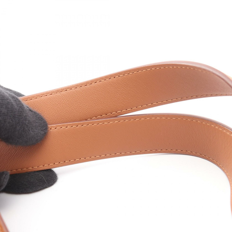 愛馬仕 HH en Biais GM 手提包 Z Toile H Swift 皮革 天然金色 二手-7