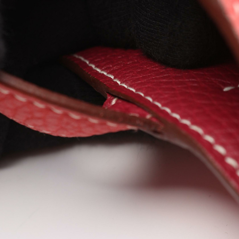 HERMES Doble Sense 45 手提包雙麵包 Taurillon Clemence Bougainvillier 紅寶石色-8