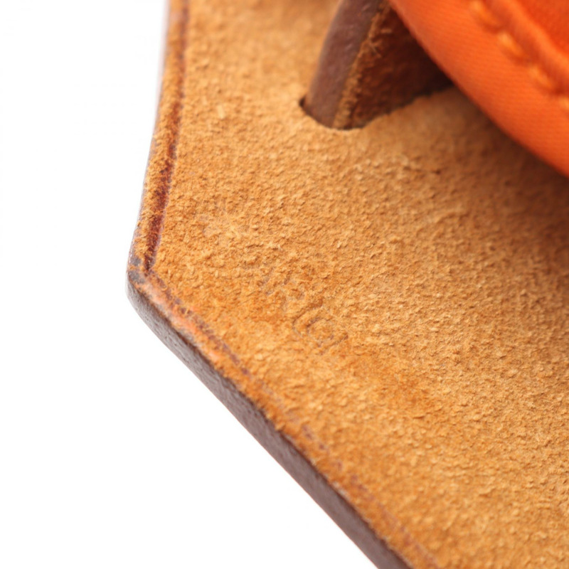 愛馬仕 Herbag Zip PM 手提/單肩包，軍裝皮革，棕色/橙色，二手-4