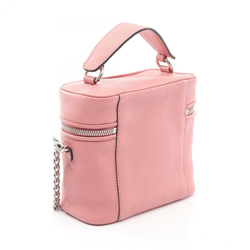 Miu Miu 鏈條單肩斜背包，粉紅色皮革，二手女款-1