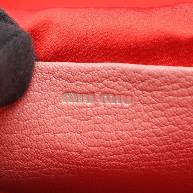 Miu Miu 鏈條單肩斜背包，粉紅色皮革，二手女款-3