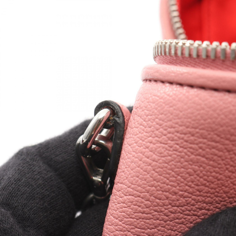 Miu Miu 鏈條單肩斜背包，粉紅色皮革，二手女款-6