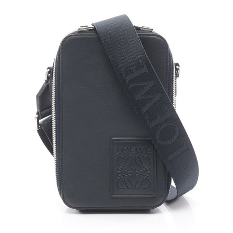 LOEWE 直式斜背包單肩包 C565S59X01 皮革海軍藍 二手 男士