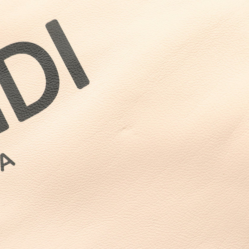 FENDI 8BT337 皮革纖薄手拿包/小號抽繩單肩包/粉紅色黑色-5