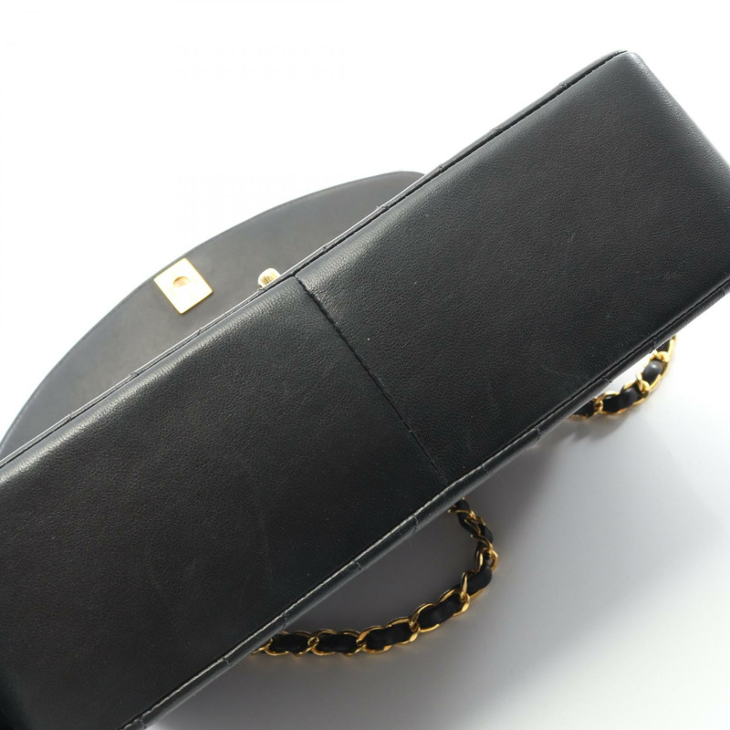 香奈兒 (CHANEL) 絎縫 Diana 翻蓋鏈條斜背包 A01165 皮革 GHW BK-8