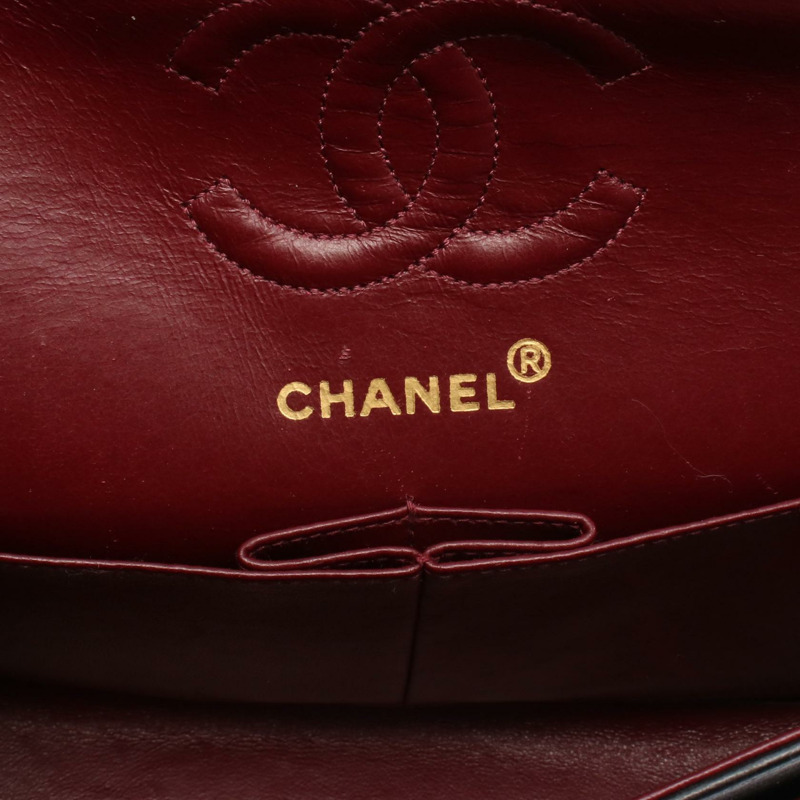 香奈兒 (CHANEL) Matelasse W 翻蓋鏈條肩背包 A01113 黑色皮革 GHW 二手-3