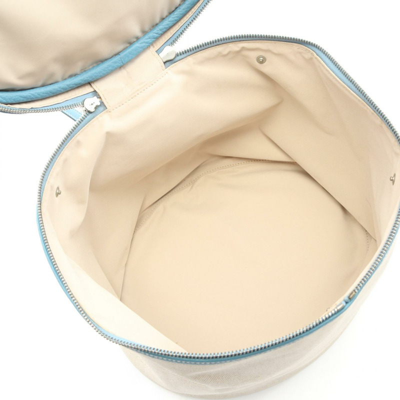 愛馬仕 Intercity 化妝單肩包 D Toile H Taurillon Clemence Ecru SHW-2