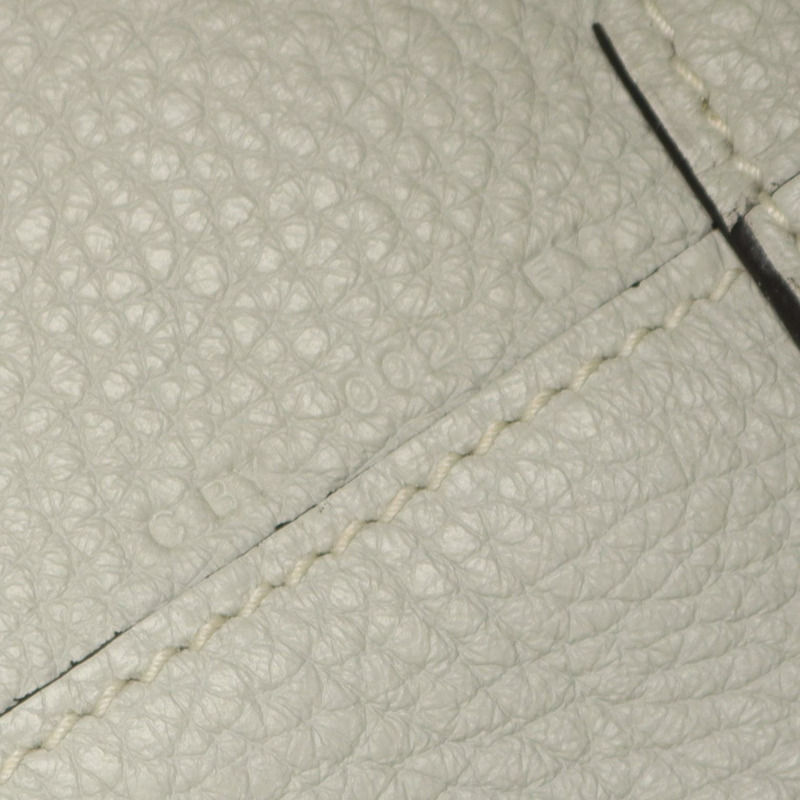 愛馬仕 Doble Sens 28 雙面托特包，Clemence 皮革，灰色/白色，二手 C-4