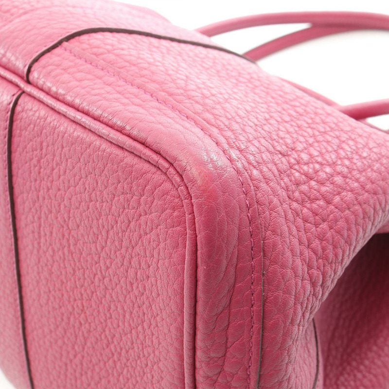 愛馬仕 Garden party PM 手提包 P Fjord 玫瑰木色皮革 二手 SHW-6