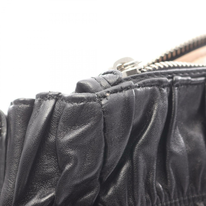 PRADA NAPPA GAUFRE' 肩挎斜背包 BL0743 黑色真皮二手女款-4