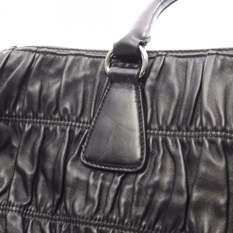 PRADA NAPPA GAUFRE' 肩挎斜背包 BL0743 黑色真皮二手女款-7