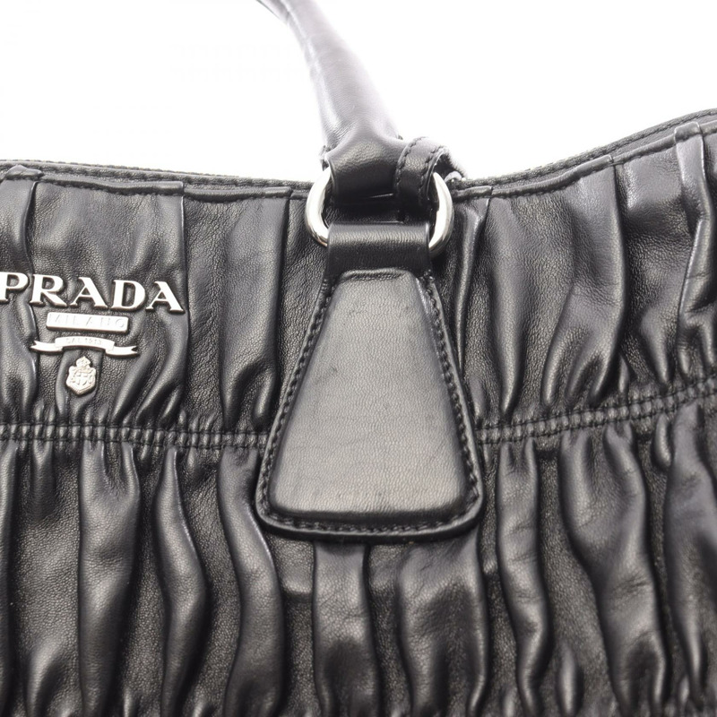 PRADA NAPPA GAUFRE' 肩挎斜背包 BL0743 黑色真皮二手女款-9