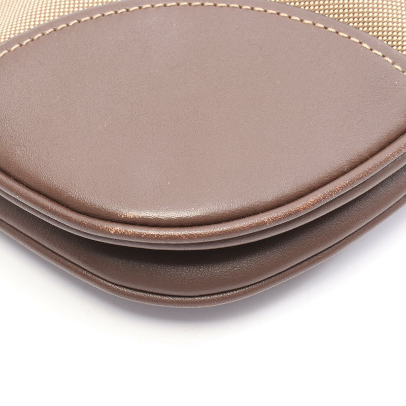 PRADA LOGO JACQUARD 斜背肩背包 BT867A 帆布皮革 米棕色-5