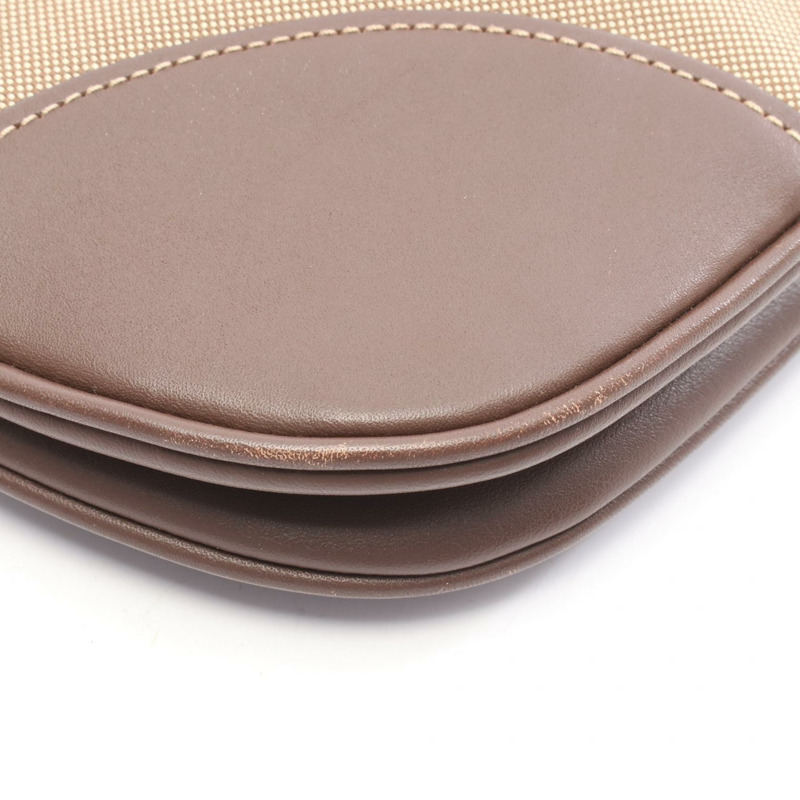 PRADA LOGO JACQUARD 斜背肩背包 BT867A 帆布皮革 米棕色-6