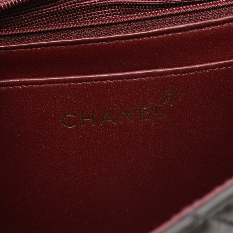 香奈兒 (CHANEL) 絎縫 Diana 翻蓋鏈條單背包 A01165 羊皮黑色金色五金二手-3