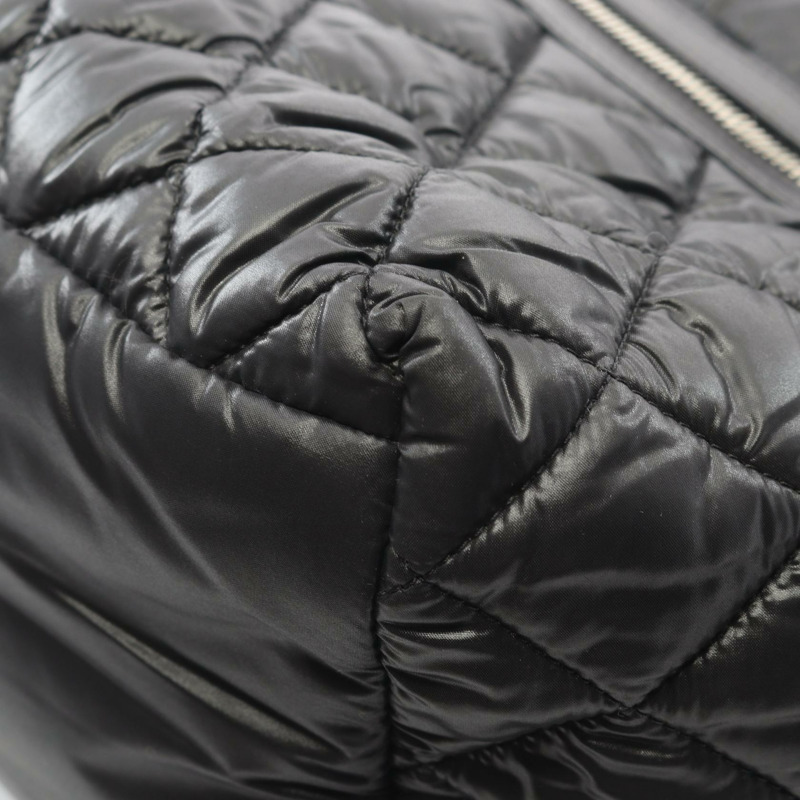 香奈兒 Coco Cocoon 小號手提包，尼龍皮革，黑色波爾多紅色配色，二手 CC-7