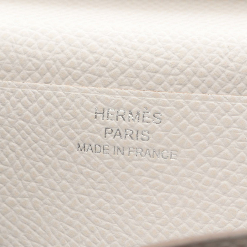 愛馬仕 Bearn Soufflet 雙折皮夾 B Epsom Gris pale 二手女士 SHW-4