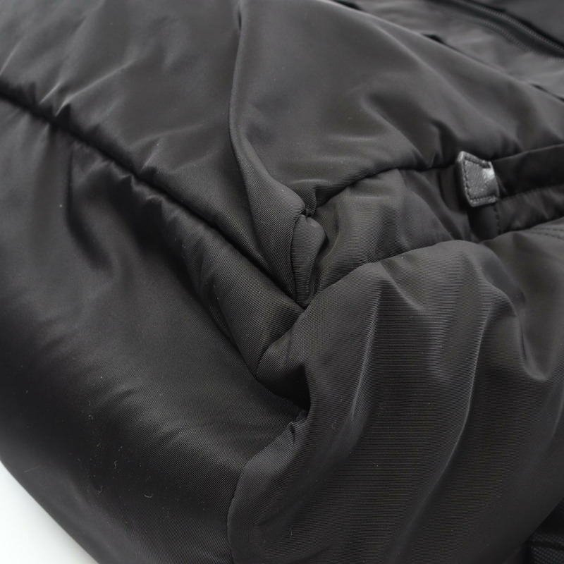 PRADA TESSUTO 雙肩包 2VZ048 尼龍 Saffiano 皮革 黑色 二手 男款-5