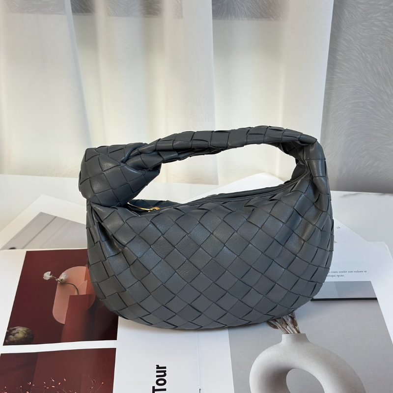 BOTTEGA VENETA Mini jodie和尚包 - 深灰藍-3