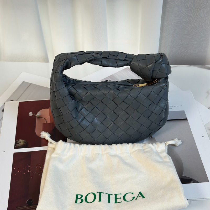 BOTTEGA VENETA Mini jodie和尚包 - 深灰藍-6
