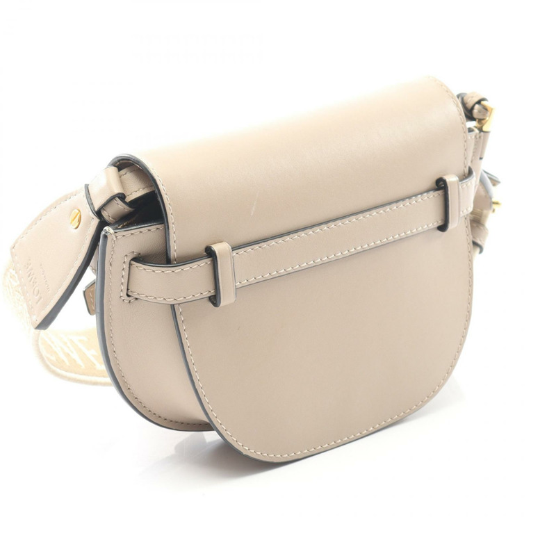 LOEWE Gate Dual迷你單肩斜背包 A650N46X13 皮革 米色 二手 女士-1