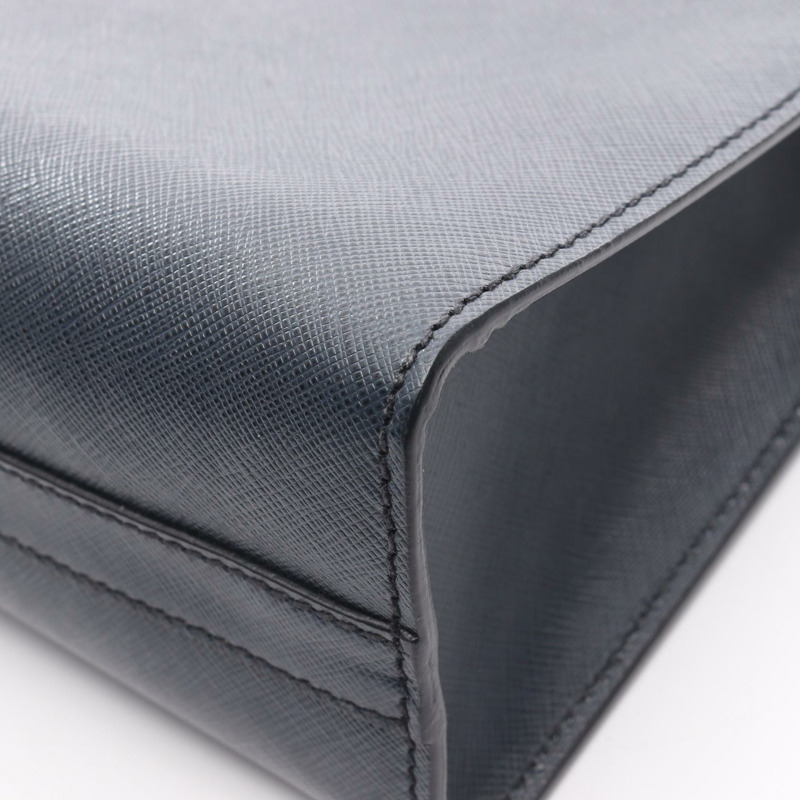 PRADA 商務包，Saffiano 皮革，稀有皮革，海軍藍，二手男士款-5