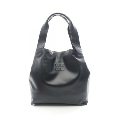 Miu Miu Hobo Tote 單肩包 5BC119 黑色皮革 二手 女款