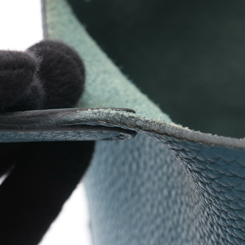 愛馬仕 Picotin Lock PM 手提包，Clemence 皮革，藍色牛仔布，SHW T 二手女款-6