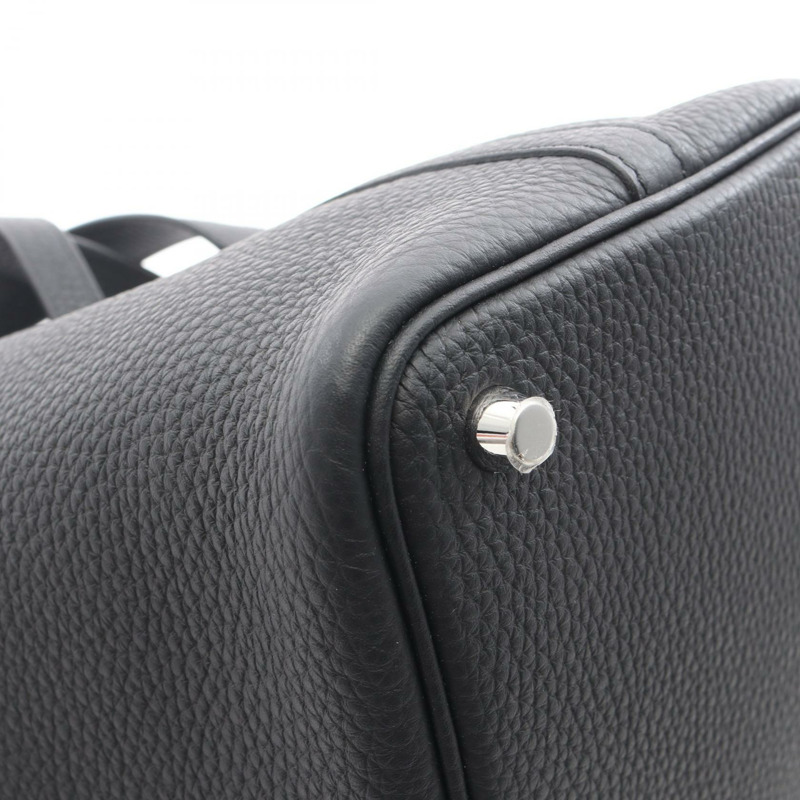 愛馬仕 Picotin Lock PM 托特水桶包 C Taurillon Clemence 黑色二手 SHW-5