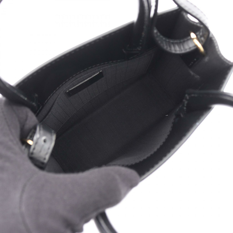 LOEWE 標準款 A5 單肩斜背手提包 A933S30X01 黑色皮革 二手-2