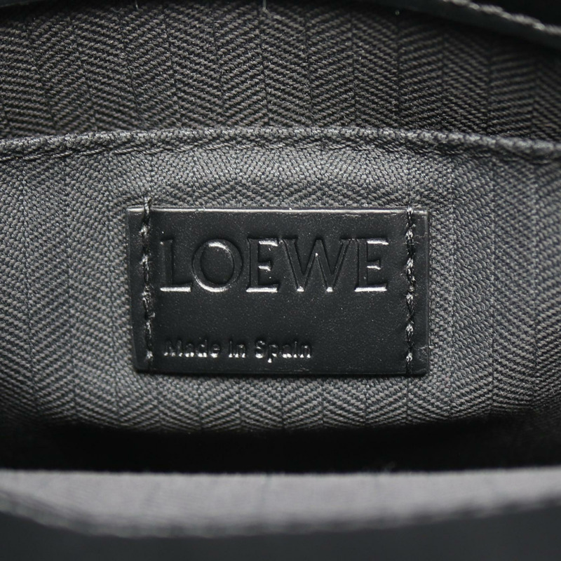 LOEWE 標準款 A5 單肩斜背手提包 A933S30X01 黑色皮革 二手-3