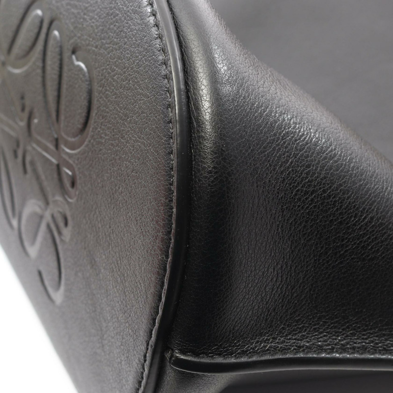 LOEWE Gate 大水桶單肩手提包，黑色棕色皮革，二手女款-6