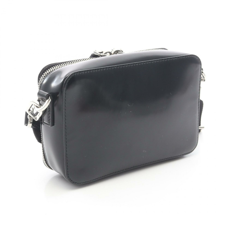 PRADA Brique 男士單肩斜背包 2VH070 漆皮黑色 二手-1