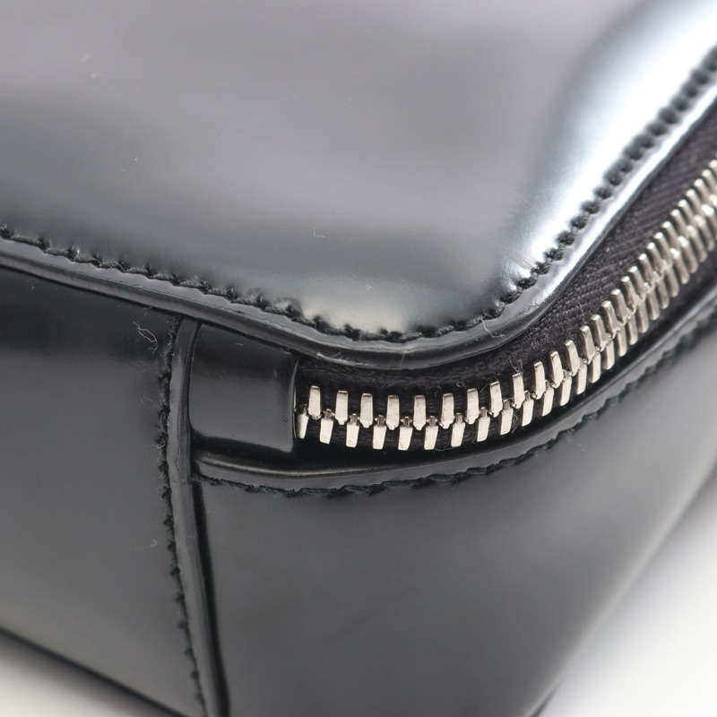 PRADA Brique 男士單肩斜背包 2VH070 漆皮黑色 二手-4