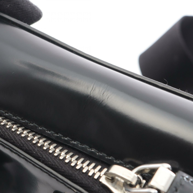 PRADA Brique 男士單肩斜背包 2VH070 漆皮黑色 二手-6