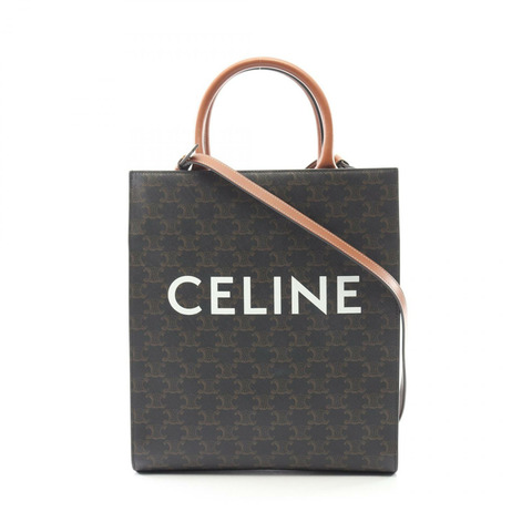 CELINE 小號筆電 Cabas Triomphe 手提單肩包 191542 帆布皮革