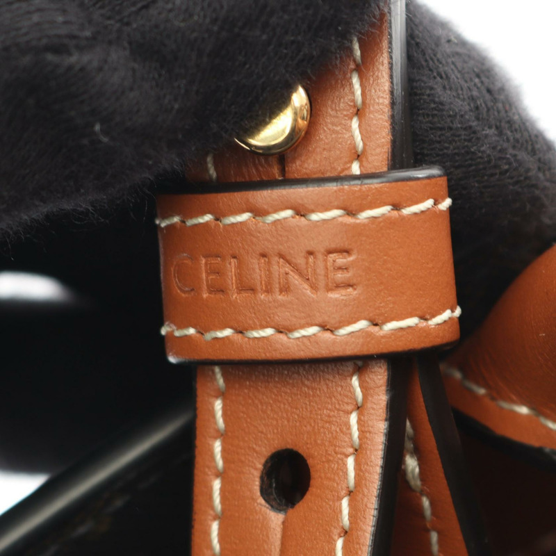 CELINE 小號筆電 Cabas Triomphe 手提單肩包 191542 帆布皮革-3