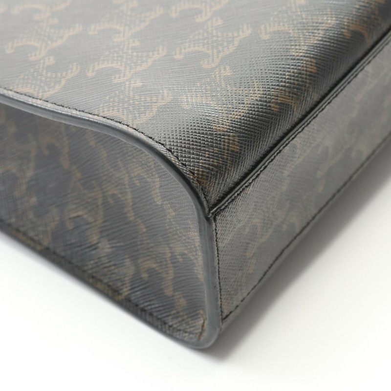 CELINE 小號筆電 Cabas Triomphe 手提單肩包 191542 帆布皮革-5