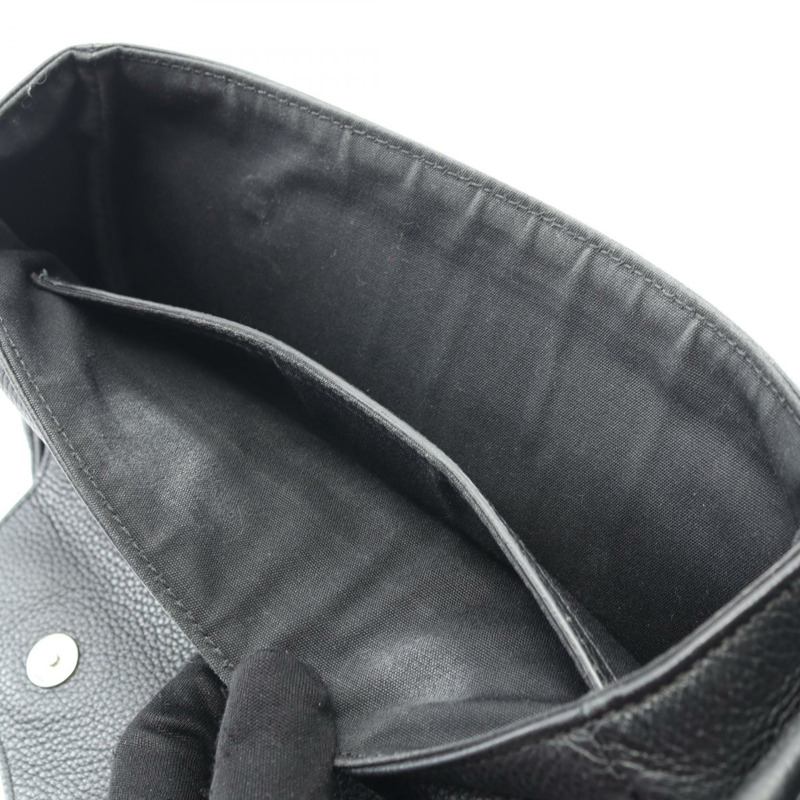 Christian Dior 馬鞍形斜背包 1ADME130YMJ 黑色皮革 二手 男士-4