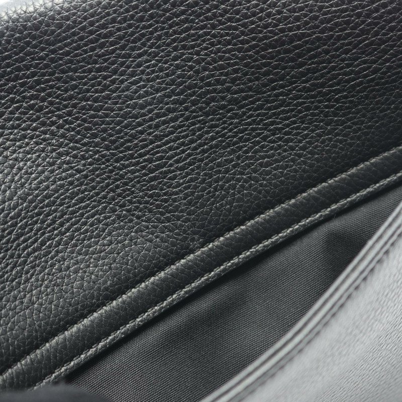 Christian Dior 馬鞍形斜背包 1ADME130YMJ 黑色皮革 二手 男士-6