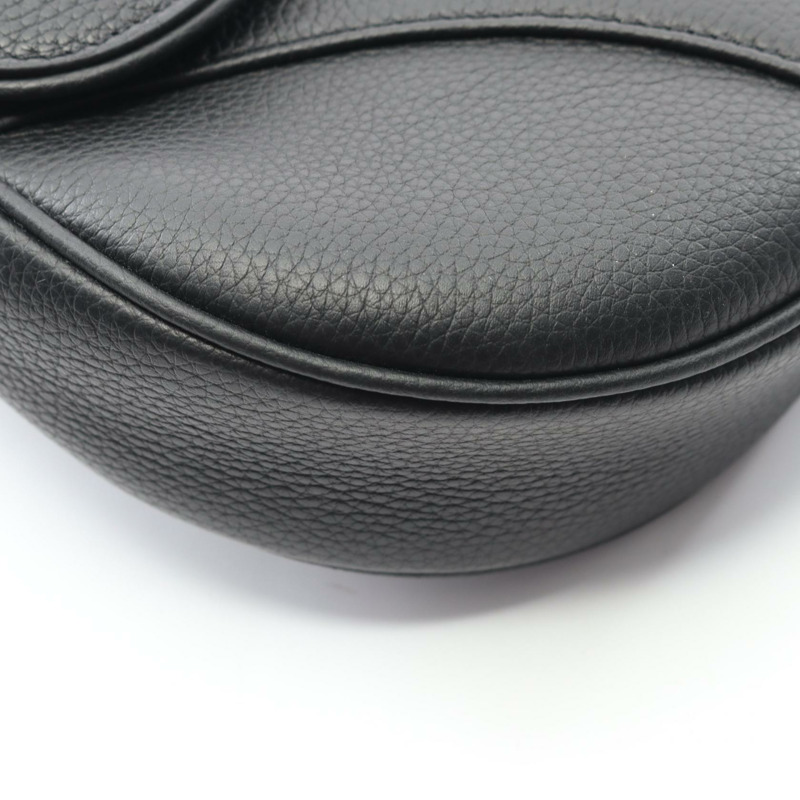 Christian Dior ERL 馬鞍腰包 1ADPO093 黑色皮革 二手 男士-5