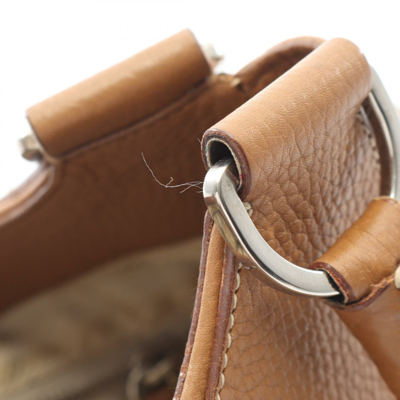 PRADA 7Q 棕色皮革手提單肩包（二手，女士）-4