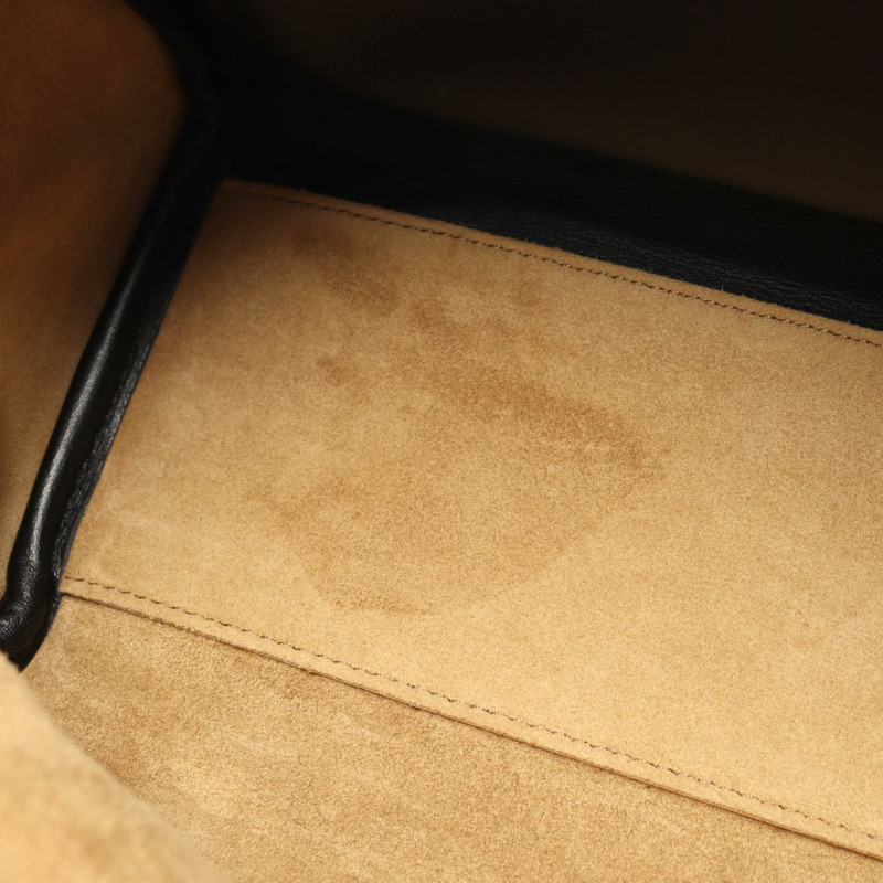 LOEWE Amazona 19 單肩手提包 A039N10X02 帆布皮革 黑色 灰色 二手-4