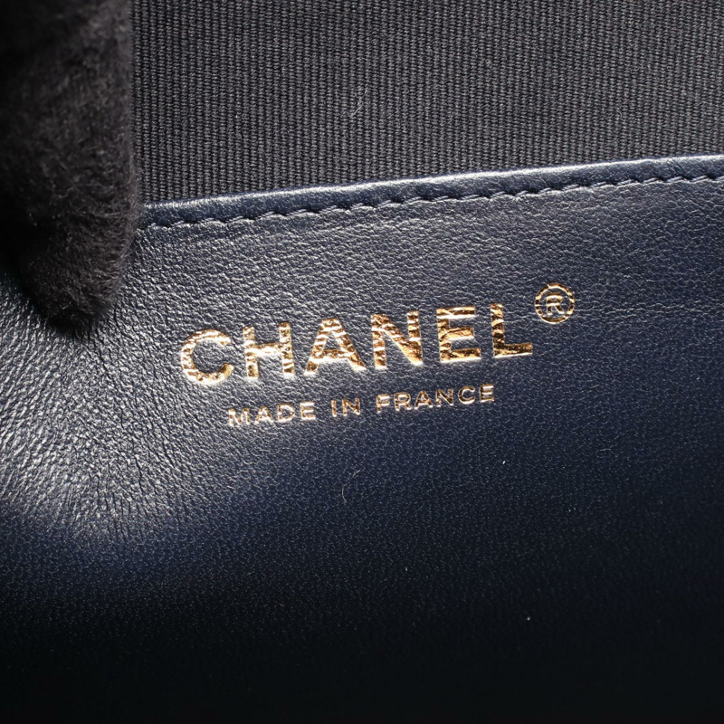 香奈兒 (CHANEL) 絎縫鏈條單背包 AS3547 小牛皮 海軍藍 金色五金 二手 CC-3