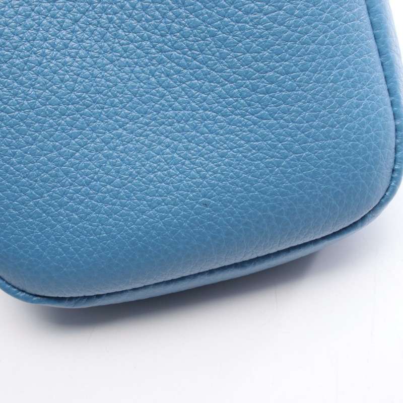 PRADA迷你肩斜背包手機套 1BP027 皮革 藍色 二手-4