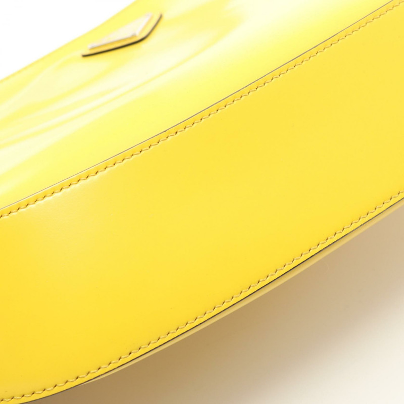 PRADA Creo 肩背包 1BC499 黃色磨砂皮 二手 女士-5